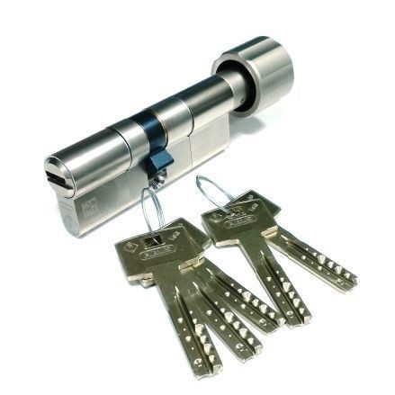 Механизм цилиндровый Abus Vela MX (Абус Вела) 110мм (55*55) никель, кл/верт