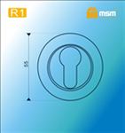 Накладка под цилиндр MSM R1 BK/GR (черный/полированное золото)