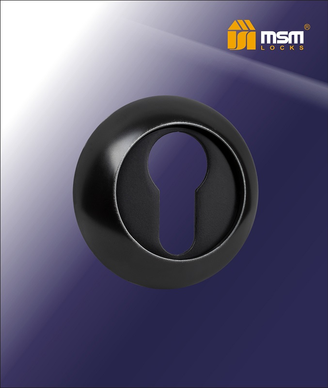 Накладка под цилиндр MSM R1 BK/SN (черный/матовый никель)