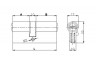 Механизм цилиндровый Kale-Kilit 164 OBS SCE/68 (31*37) латунь, кл/верт