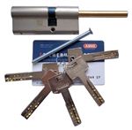 Механизм цилиндровый Abus X12R (Абус) 85 мм (55*30) никель, кл/шток