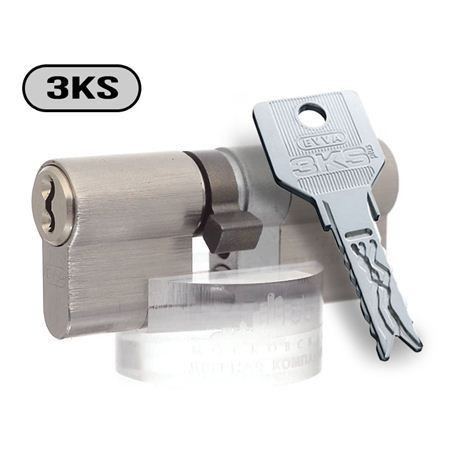 Цилиндр Evva 3KS 112 мм 46x66 ключ-ключ (никель)