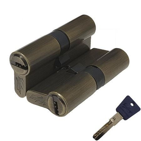 Механизм цилиндровый Vantage P60 AB (30*30) бронза, кл/кл, перфо.ключ