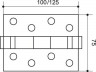 Петля универсальная Fuaro (Фуаро) 2BB 100*75*2,5 SB (мат.латунь)