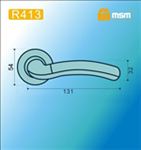 Ручки раздельные MSM R413 SN/CP (Матовый никель/Хром) на круглом основании