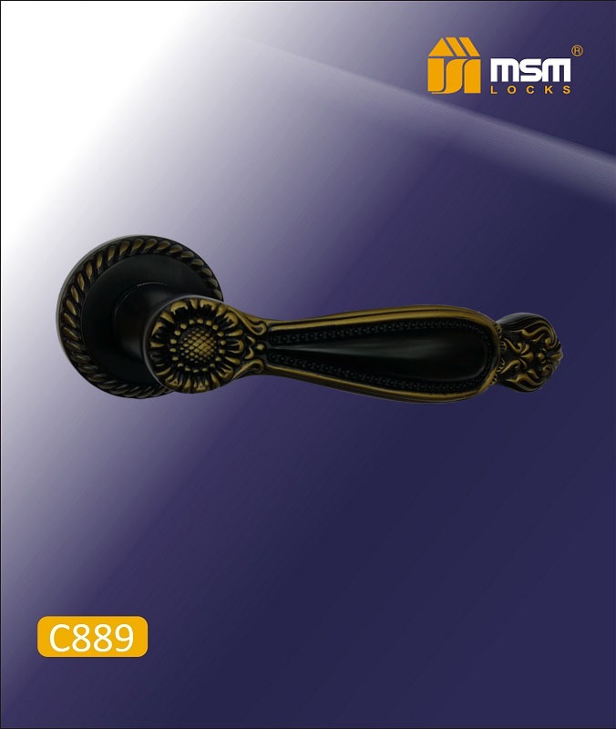 Ручки раздельные MSM С889 BK/PB (Черный / Полированная латунь) на круглом основании