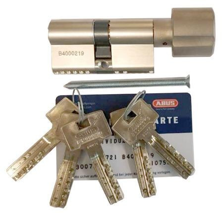Механизм цилиндровый Abus Bravus 4000 MX (Абус) 65 мм (30*35) никель, кл/вертушка