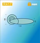 Ручки раздельные MSM R417 SN/AW (Матовый никель/Дуб)  на круглом основании