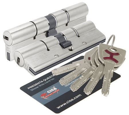 Механизм цилиндровый Cisa AP4-S 30*40 кл/кл (никель)