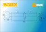 Цилиндровый механизм Msm CW110 SN 55*55 кл-верт (матовый никель) перфо
