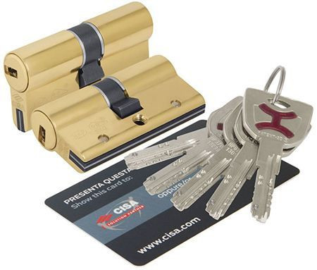 Механизм цилиндровый Cisa AP4-S 40*40 кл/кл (латунь)