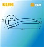 Ручки раздельные MSM R423 SN/CP (Матовый никель/Хром) на круглом основании